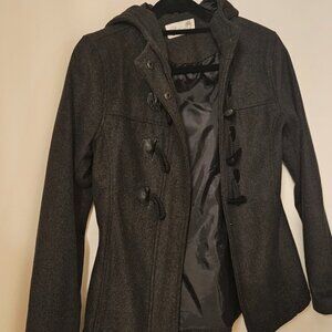 Charcoal Hooded Coat